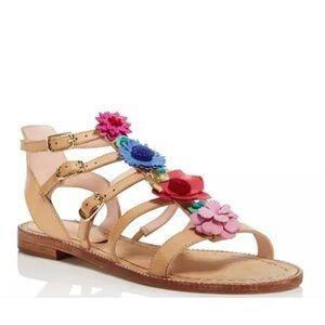 Kate Spade Sadie Leather Floral Sandals Size 6